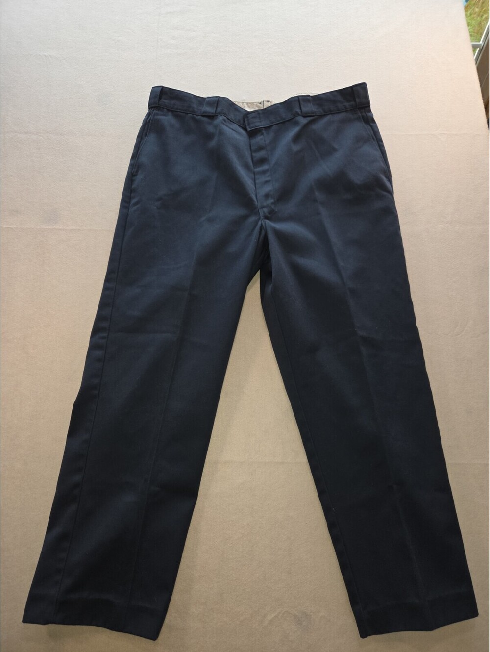 Vintage Dickies Work Pants Men 42x30 Navy Blue Made in USA Straight Fit CB4 0054